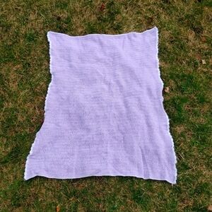 CUTE Lilac Crib Blanket Baby Blanket Small Knit Flow